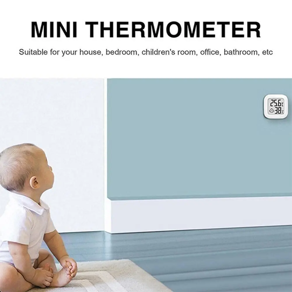 Mini Smiley Electronic Temperature and Humidity Meter Home Office LCD Temperature and Humidity Meter