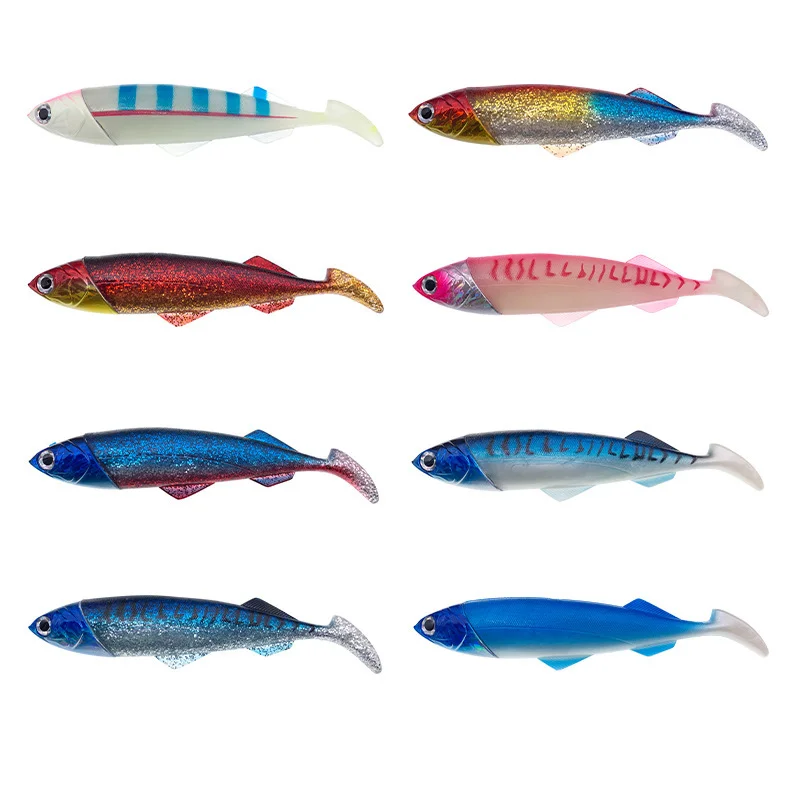 CYCEARTH 5 Pièces 75mm Gobie Leurre Souple Appâts De Pêche Leurres 3 Pouces 9.3g Basse Poissons Meilleurs Détaillée PVC en Plastique Swimbaits (Brown(5pcs