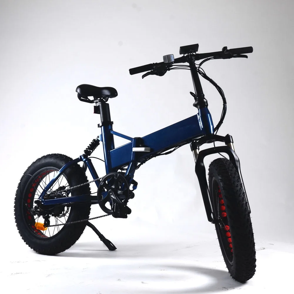 AWD Shimrno Kit Electric Fat Bike Powerful Brushless Motor 7 Speeds Aluminum Alloy Frame Folding Design Lithium Battery Power