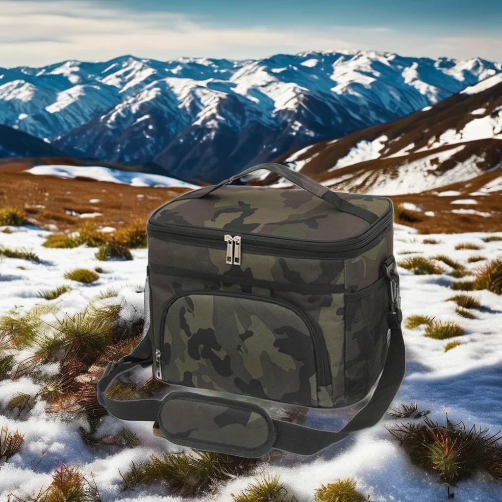 Fire Ice Artifact Insulated Cooler Lunch Bag Smart Letter Pattern Design Office Outdoor Travel Enjoy Warm Delicious Food Always