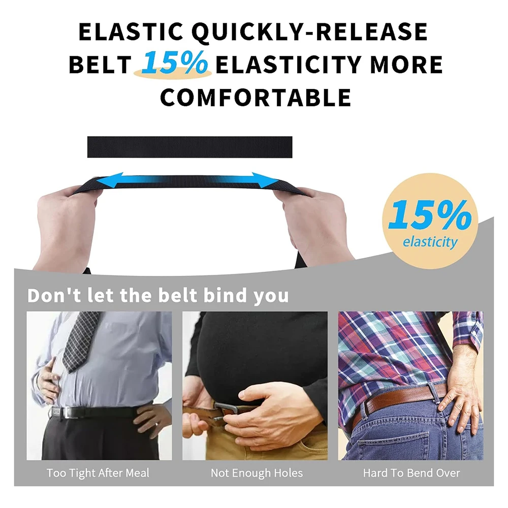 Durable Waterproof Men Wear-resistant Tactical Belt Stretch Nylon Web Outdoors Security Training Belt