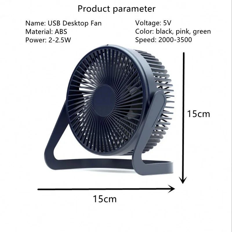 Usb Desk Fan Rotation Adjustment Portable Cooling Fan Ultra Quiet