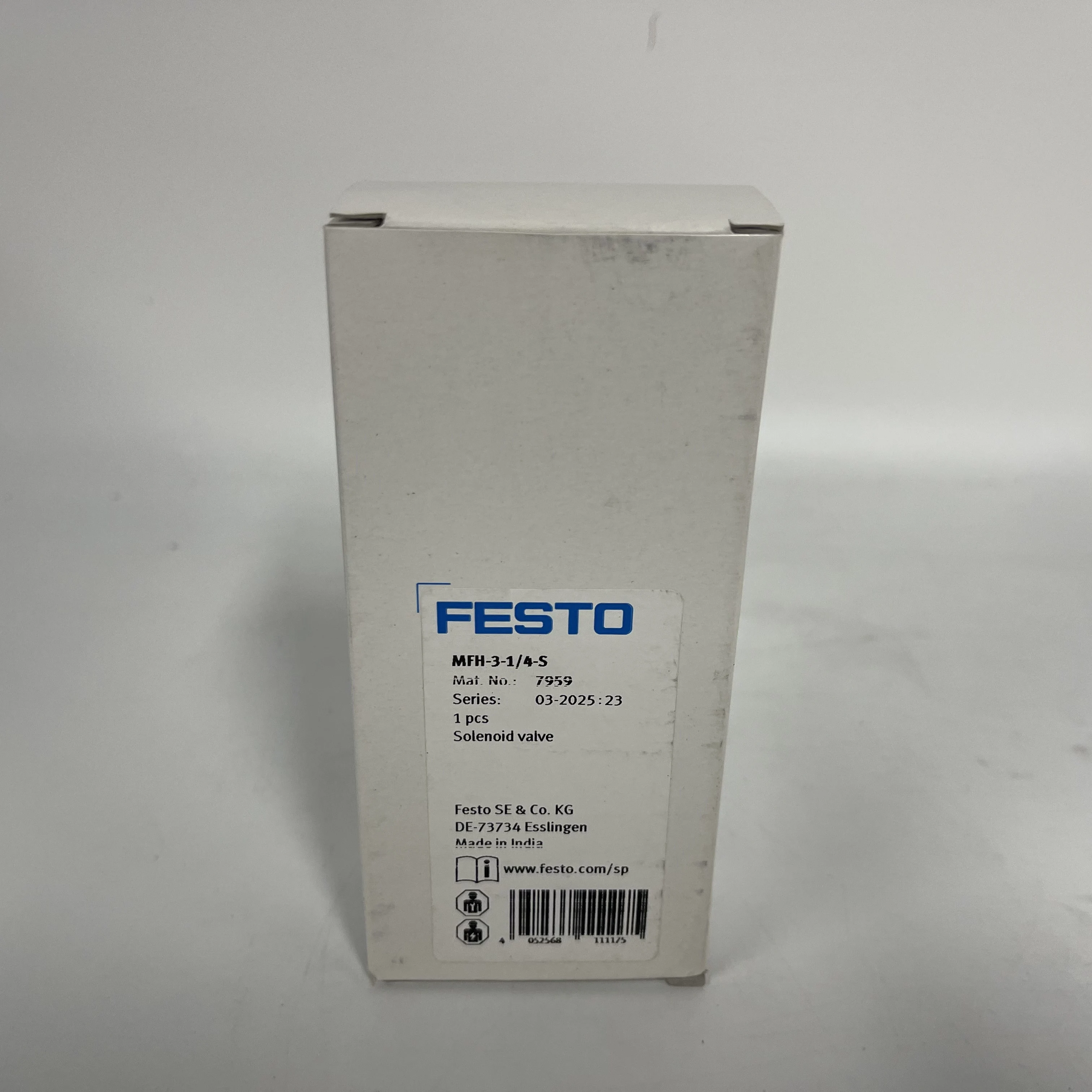 FESTO Solenoid Valve MFH-3-1/4-S 7959 W102 FESTO Solenoid Valve MFH-3-1/4-S 7959 W102