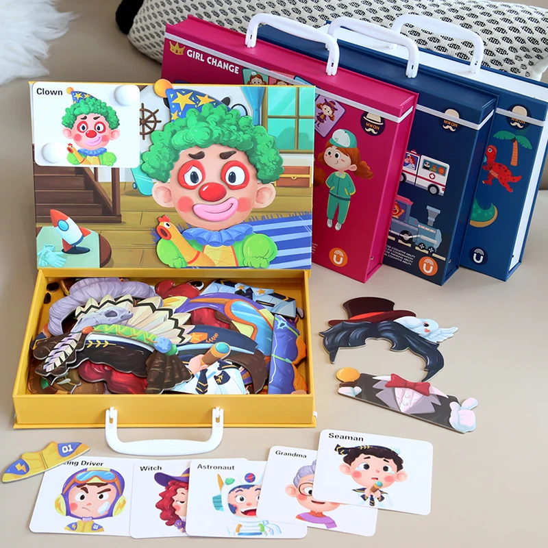 Best-selling Change Jigsaw Puzzle Book Board Game Paper Baby 3D Early Educational Montessori Learning Toys for Kids Boys Girls