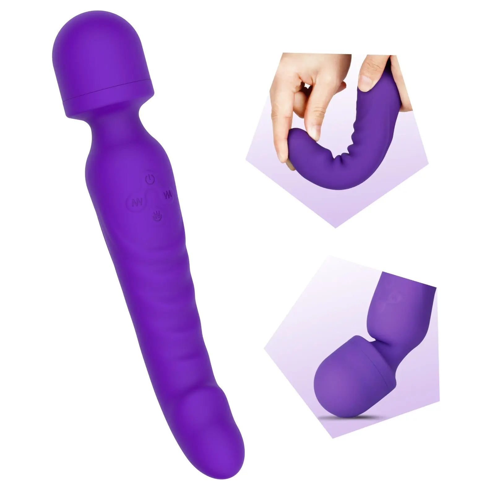 Beheizbarer G-Punkt-Vibrator mit 7 Vibrationsmustern, Wasserdichter Wiederaufladbarer Klitoris-Stimulator mit 7 Vibrationseinstellungen Beheizbarer G-Punkt-Vibrator mit 7 Vibrationsmustern, Wasserdichter Wiederaufladbarer Klitoris-Stimulator mit 7 Vibrationseinstellungen
