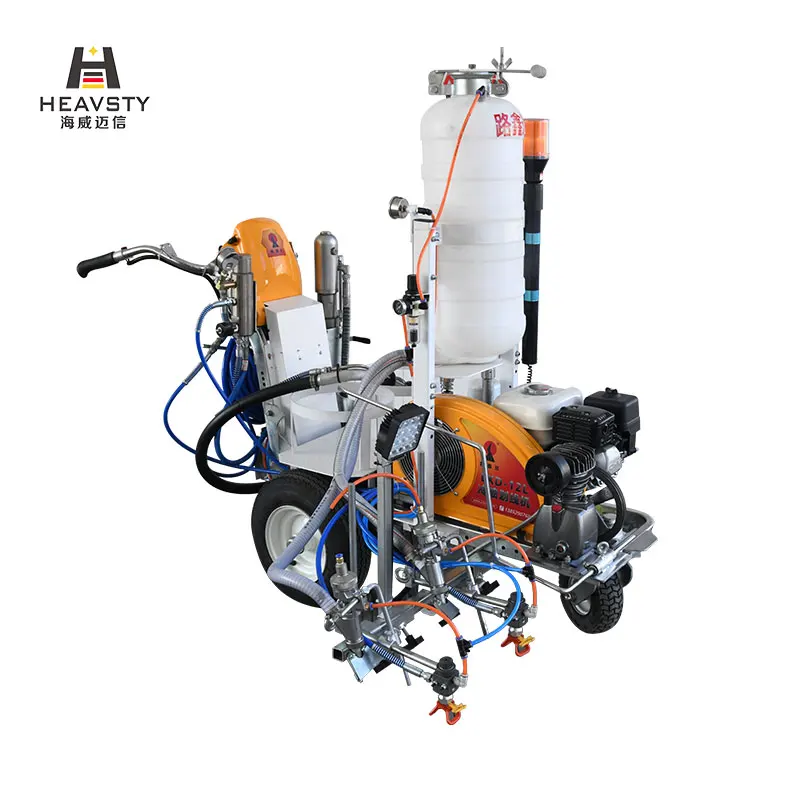 Self Propelled Airless Painting Stripping Ride on Automatic Skip Line  Double Lines Wide Lines Road Marking Machine