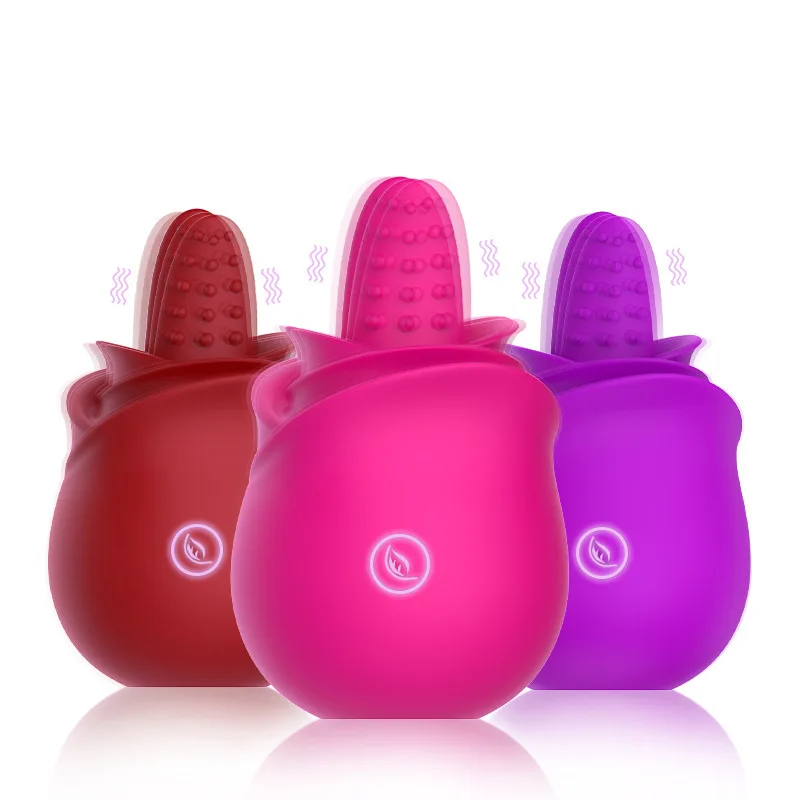 Rose Sucking Tongue Licking Vibrators Clit Nipple Sucker For Women Clitoris Stimulator Oral