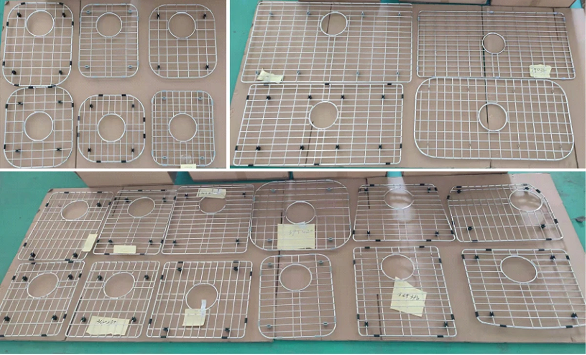 Manufacturers Kitchen Sink Grids Protector Ss304 Stainless Steel Kitchen Wire Bottom Sink Grid