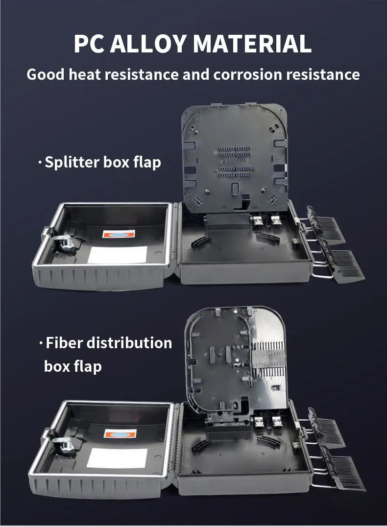 Outdoor 16 Core Fiber Optic Distribution Box Cassette Type Splitter Termination Enclosure IP65 Waterproof Wall/Pole Mountable supplier