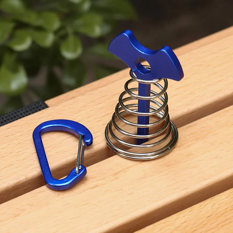 Aluminum Alloy Tent Accessories Outdoor Camping Canopy Wind Rope Buckle Fish Bone Spring Pallet Hook Multi-functional Buckle