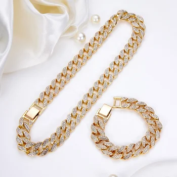 Fs4048 2022 Luxury Gemstone Oro Laminado Jewellery Hip Hop Cuban Chain ...