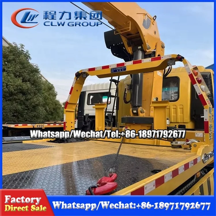 Foton 4x2 5 Ton Rescue Flatbed Tilt and Slide Body Tray Recovery Truck Mounted Crane
