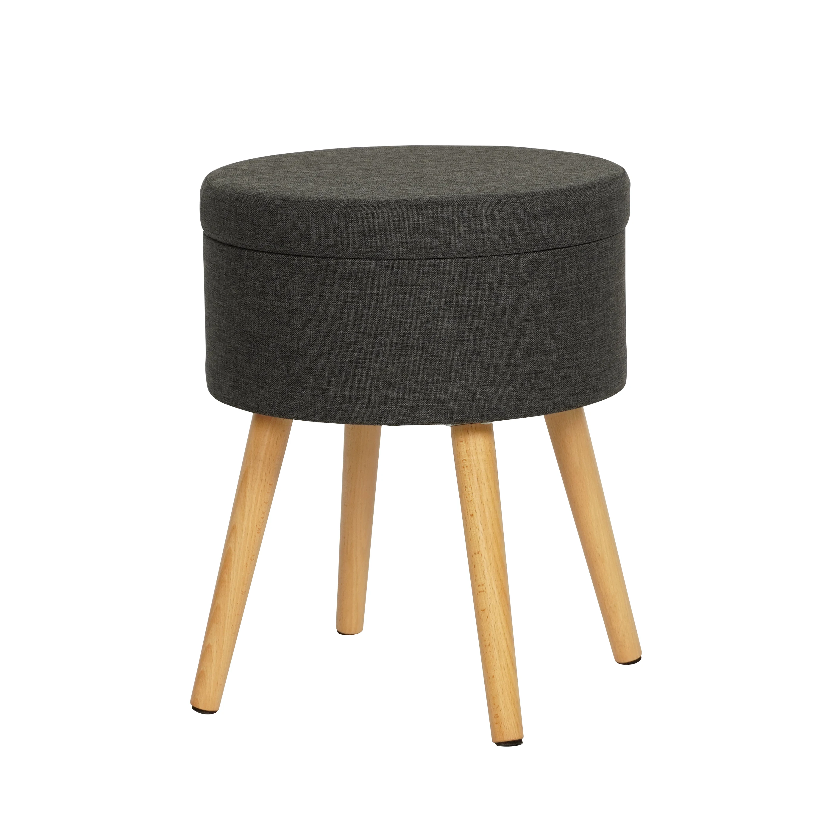 Factory Direct Sale Cheap Nordic Round Ottoman Stool Soft Footrest