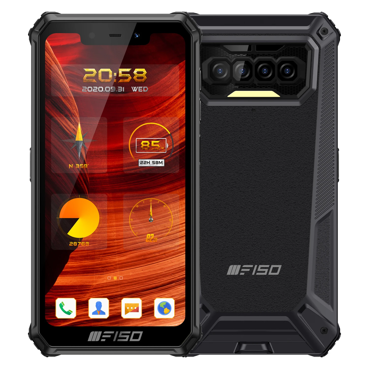 スマートフォン本体 OUKITEL FISO F150 F150 Outdoor Smartphone without Contract, 6GB+64GB, 256GB