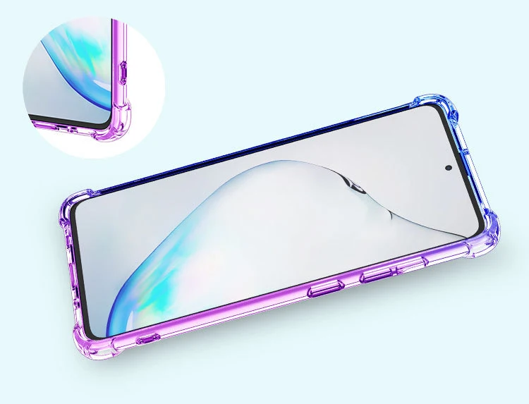 For Samsung A51 Case Gradient Color Shockproof Corners Mobile Cover Phone Case for Galaxy A51