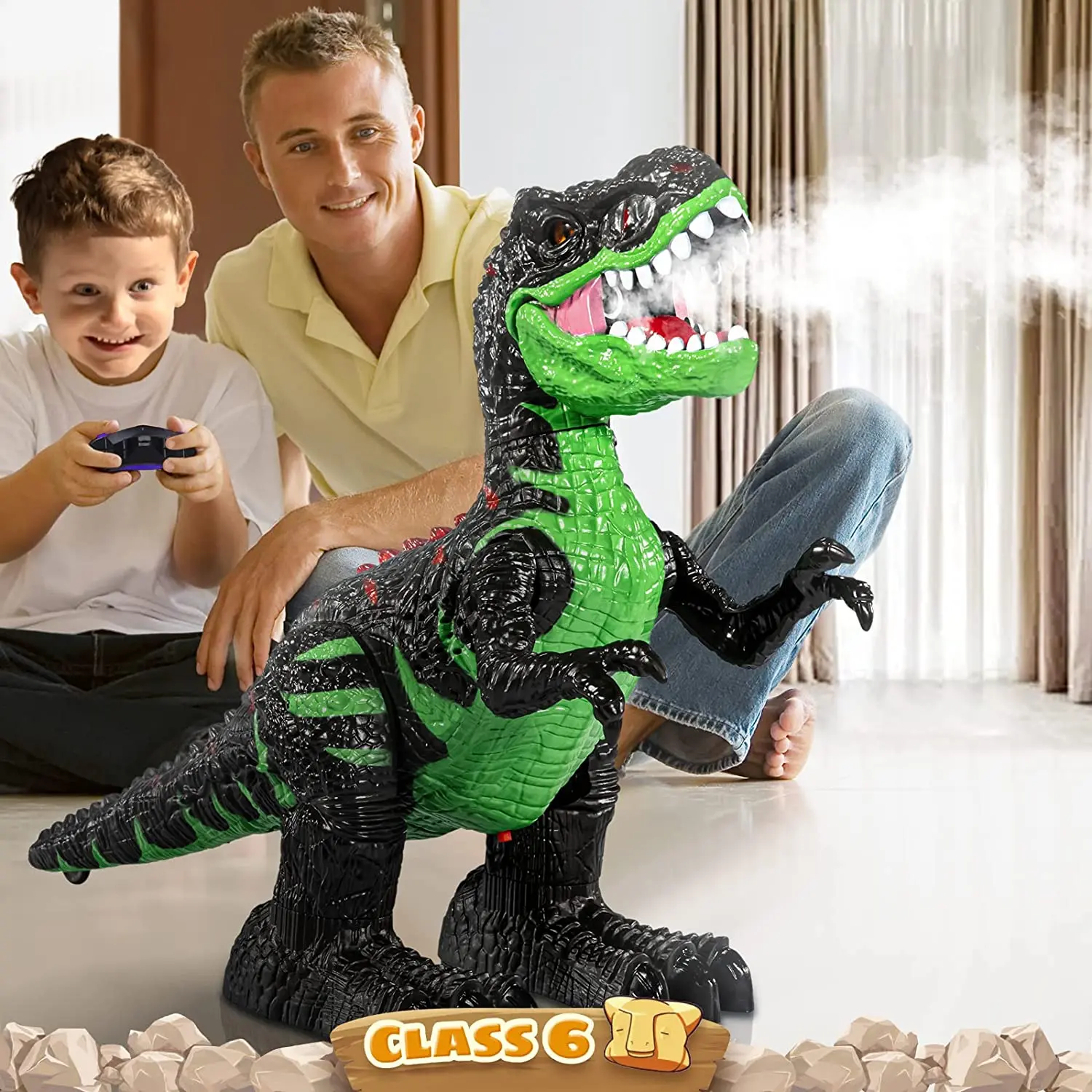 Remote Control Dinosaur Toys for Kids, T Rex Dinosaur Toys with Lights  Realistic Roaring Sounds, Rechargeable Big Dino Robot