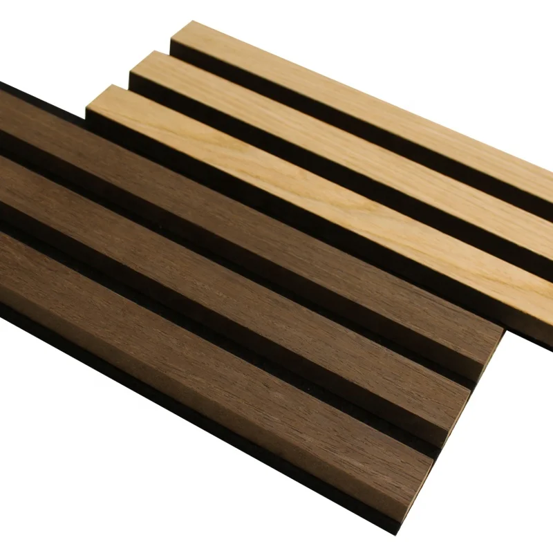 Akupanels Factory Price Delivery Providing MDF Polyester Fiber Wooden Slats Acoustic Panels for Soundproofing