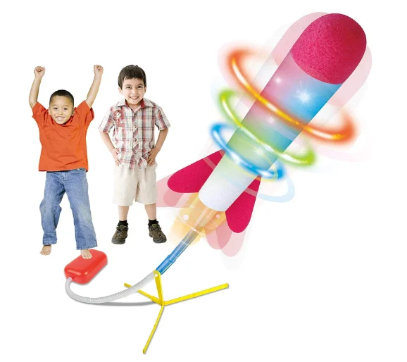 Toy Rocket Launcher LED  Jump Rocket Set Play Rocket Soars up to 100 Feet + - Missile Launcher