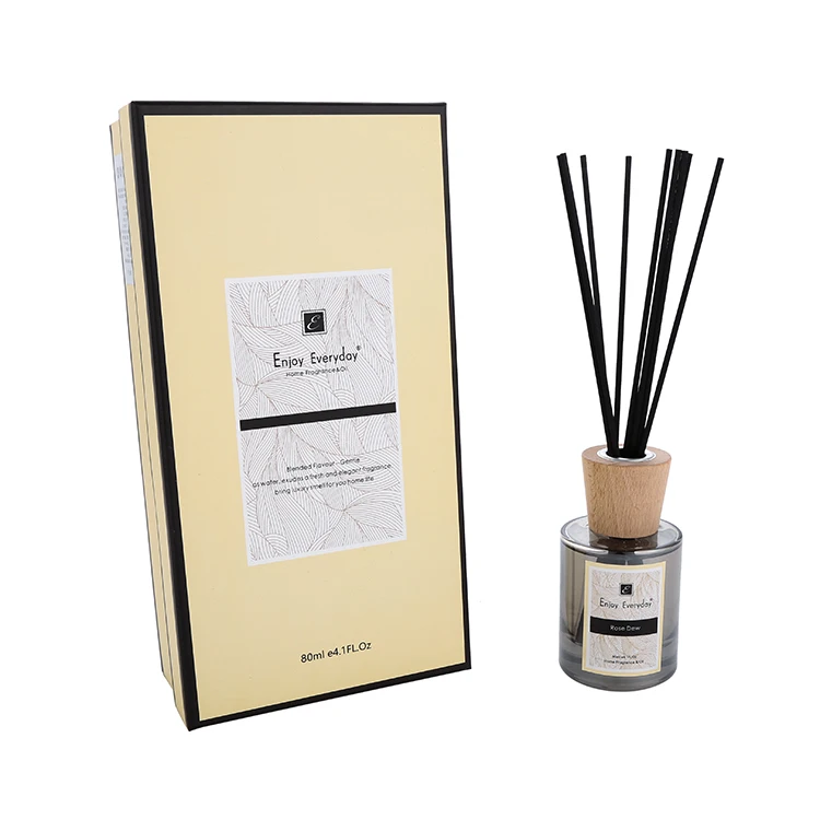 product promotion low price air freshener long lasting aromatherapy with handmade wooden cover clean scented decor reed diffuser set-8