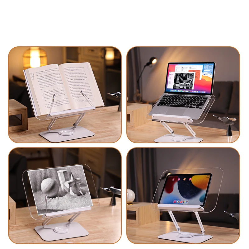 Acrylic Book Stand Open Clear Book Holder For Books, For Cookbook Art Book Bible Guest Book, Coffee Table Book Stand For Reading - View #6