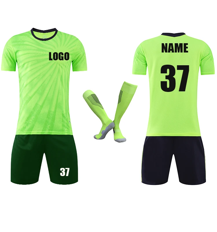 Shop Our Wholesale New Design Fluorescent Green Soccer Jersey