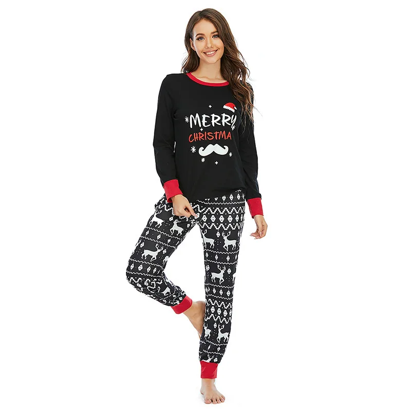 2PCS Sets 2024 New Family Matching Clothes Christmas Pajamas