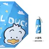 Five fold 8 bone black glue hand open small blue duck