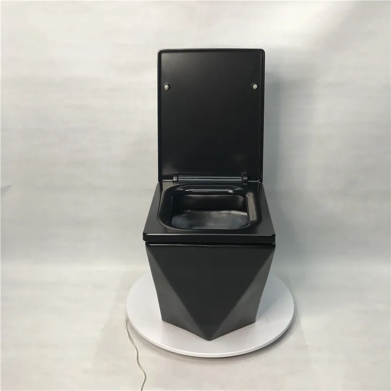 Color Diamond WC Bathroom Well Received Matte Black Toilet Sanitary Ware Ceramic One Piece Toilet Seat