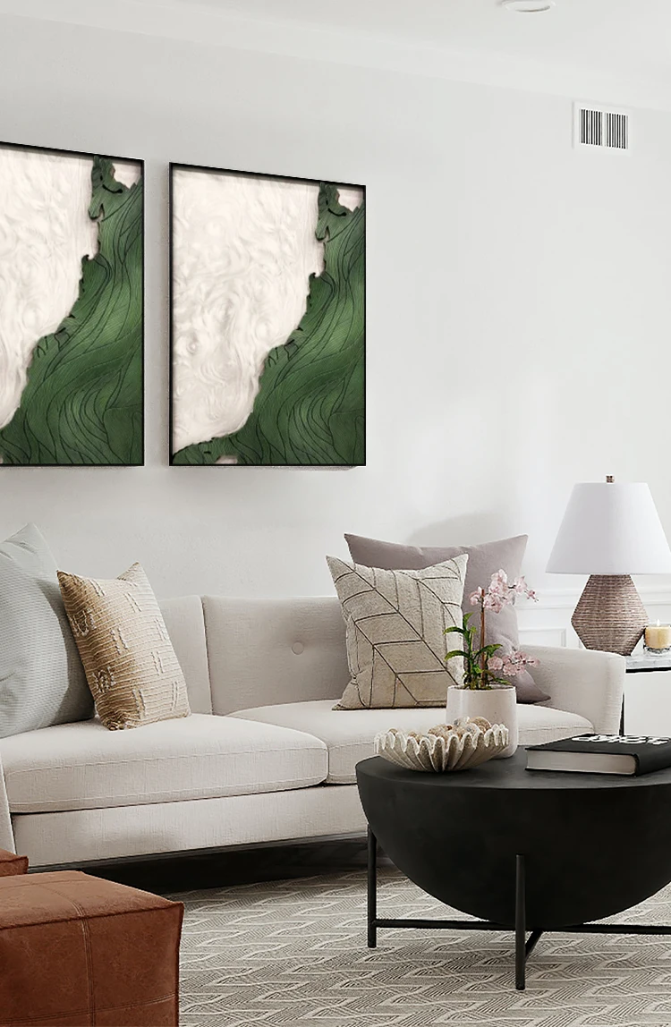 Orangefurn Mixed Material Wall Decor Oil Painting Art Canvas Hand