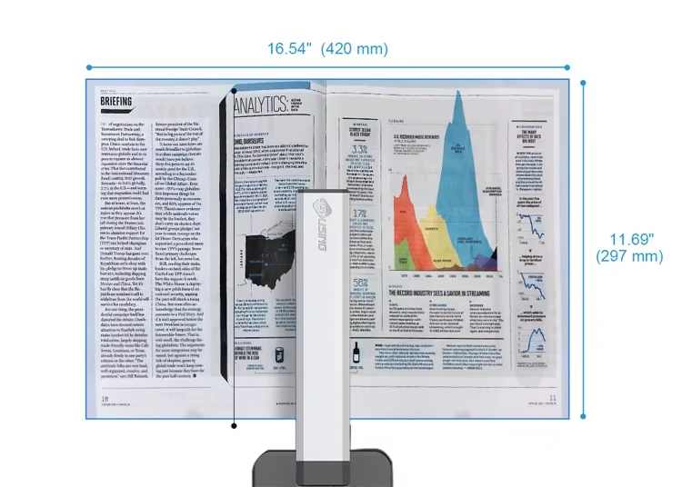 High Speed Automatic Book Scanner Portable Document Scanner A3 Document Camera