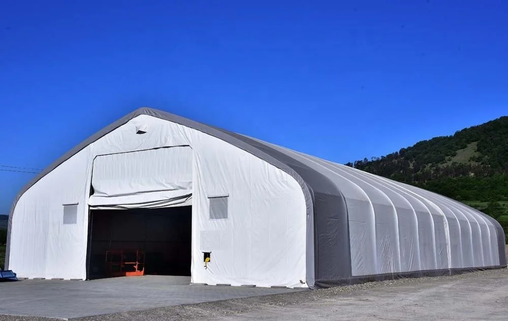 Warehouse Building Fabric Storage Tent PVC Steel Storage Buildings Double Truss Fabric Building