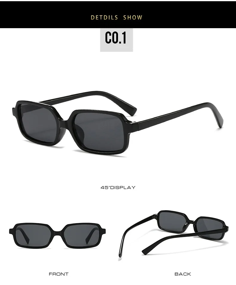 Nueva gran oferta, gafas de sol con montura cuadrada pequeña, gafas de sol a la moda para mujer, gafas Vintage para hombre, gafas con logotipo personalizado, sombrilla de tendencia