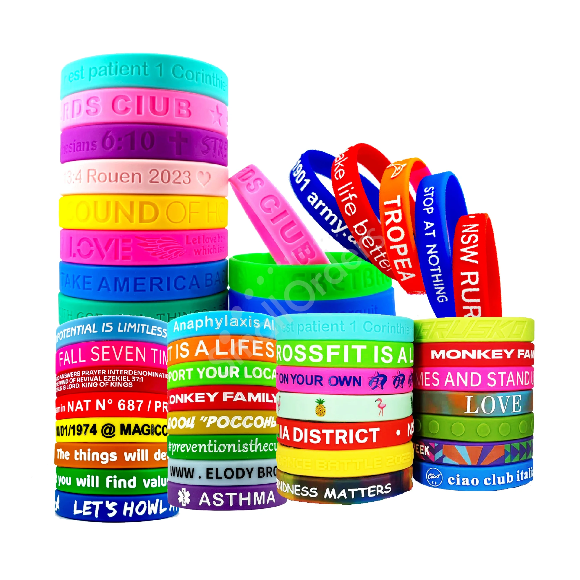 Custom Logo Silicone Wristband  Bracelet