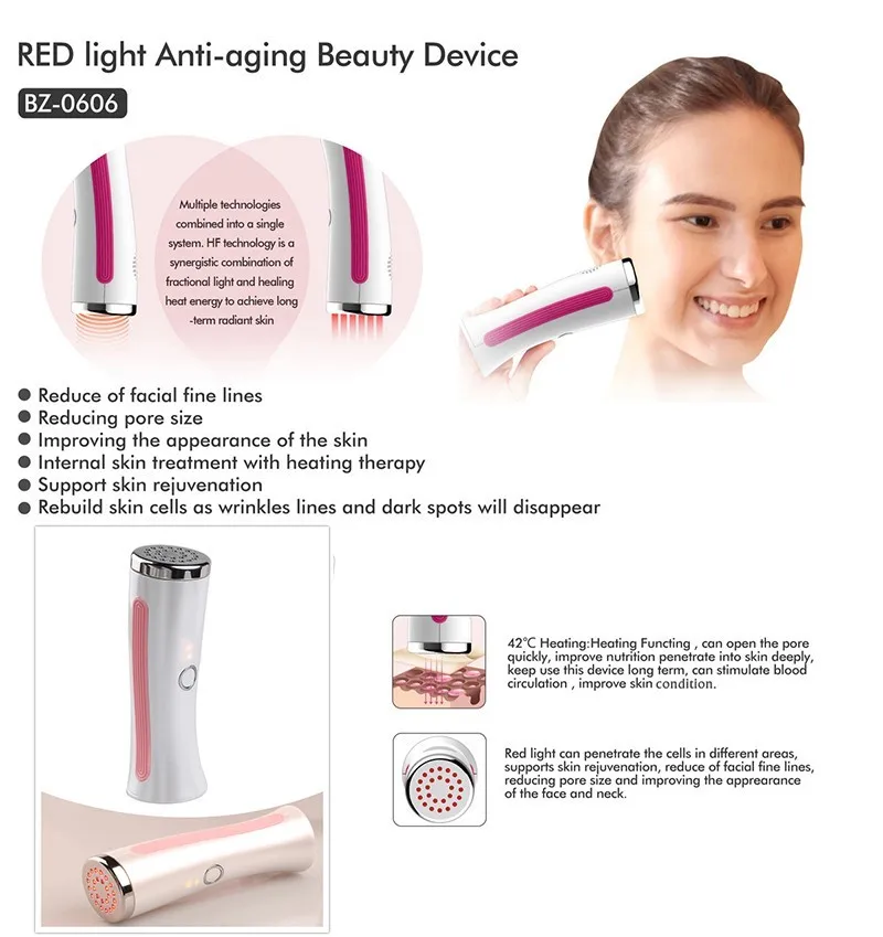 Red Color LED Infrared Skin Rejuvenation Photon Therapy Face Light Therapy for Women Gifts