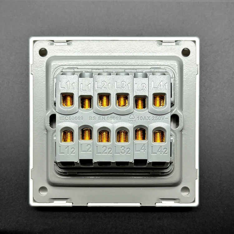 VNX 2025 New Arrival Years OEM ODM Factory 4 Gang 1 Way/2 Way Gang Led Light Wall Switches for Dubai, Saudi Arabia