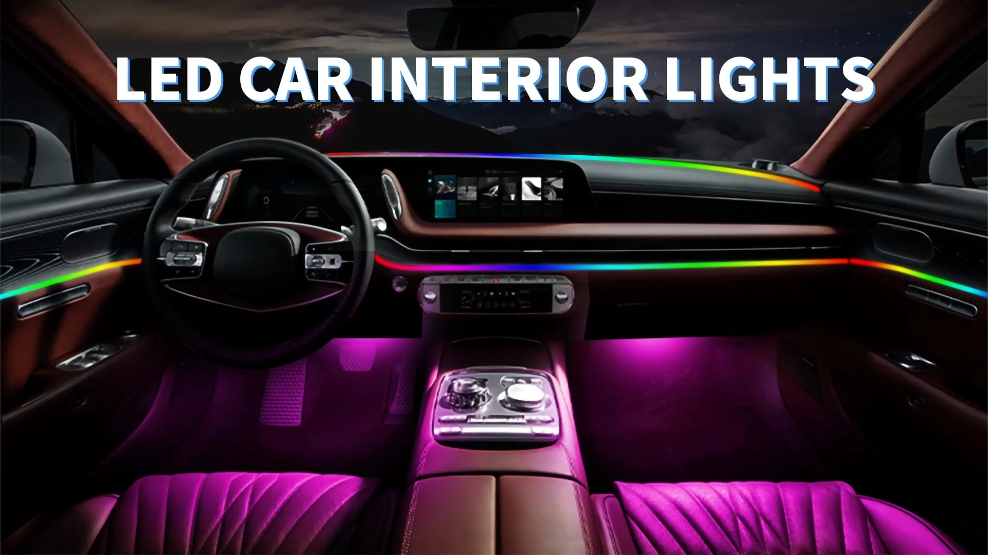 Universal 12v Leds Bluetooth Music Ambient Lighting Car Lights Interior