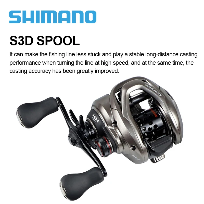 SHIMANO SCORPION BFS Baitcasting Fishing Reel 6.3:1 Gear Ratio 3.5