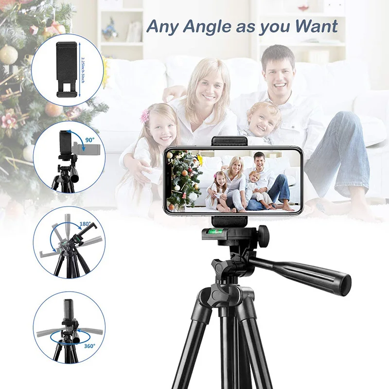 Flexible Smartphone Ring Light Vlog Video Camera Selfie Stick Phone Stand Tripod for Gopro Live Stream Projector Camera