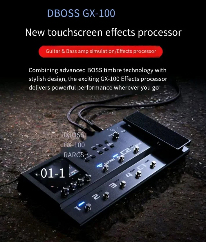 Boss GX-100 8 Inch Multi-Effects Pedal for Bass/guitar