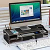 5mm wood grain glossy black color-locked riser stand