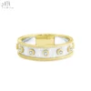 18K Solid White Yellow Gold
