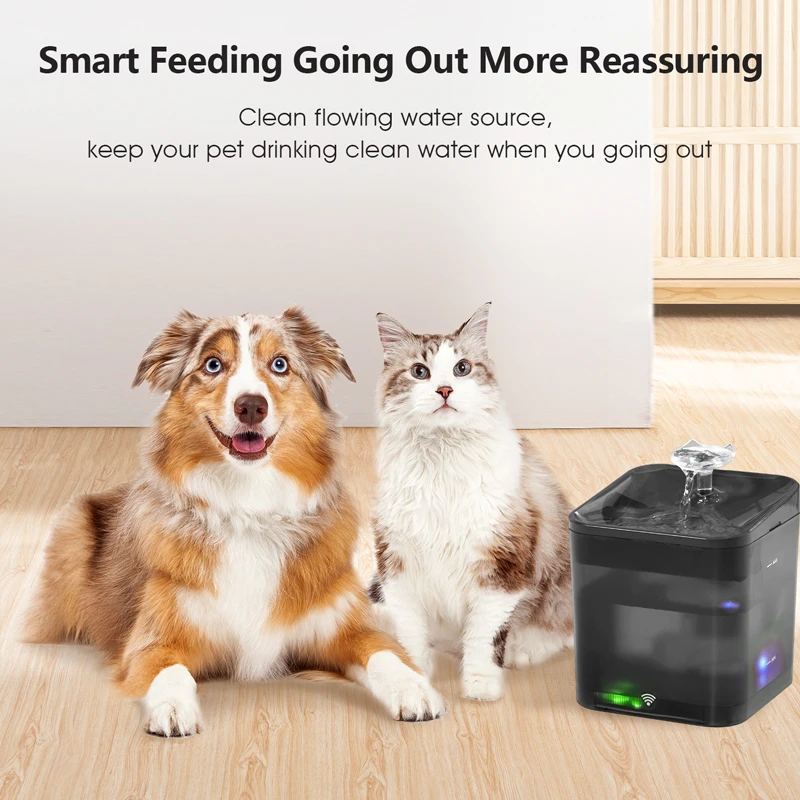 2.2l Smart Cat Water Fountain App Control Pet Drinking Water Fountain