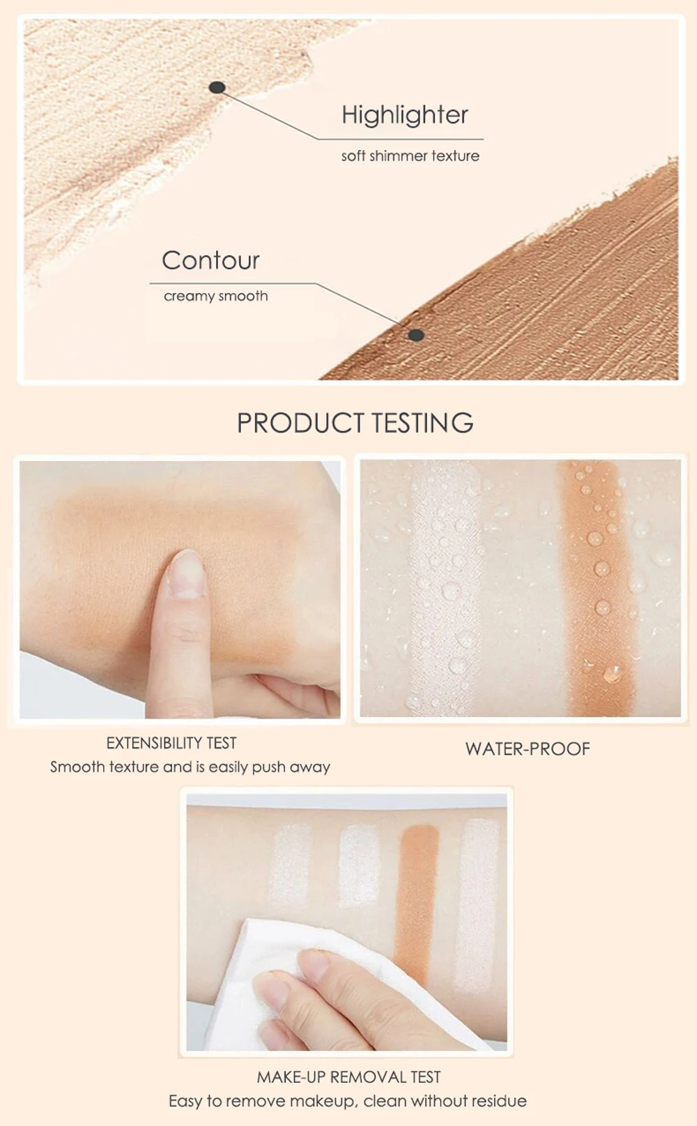 Makefay Vegan Highlighter Stick Makeup Cosmetics Waterproof Bright Private Label Shimmer Loose Highlighter