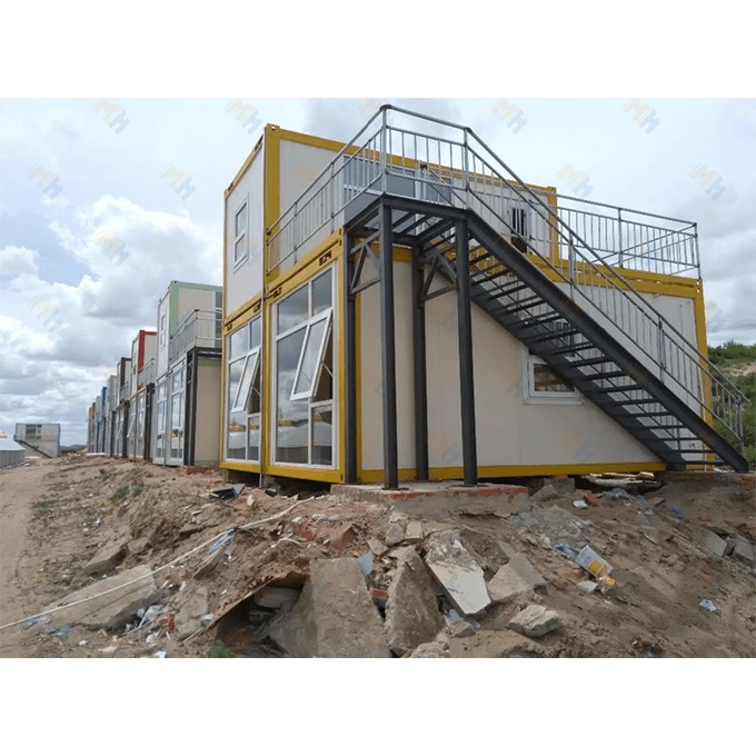 MH prefabricated Two-story home container house folding mini tiny ...