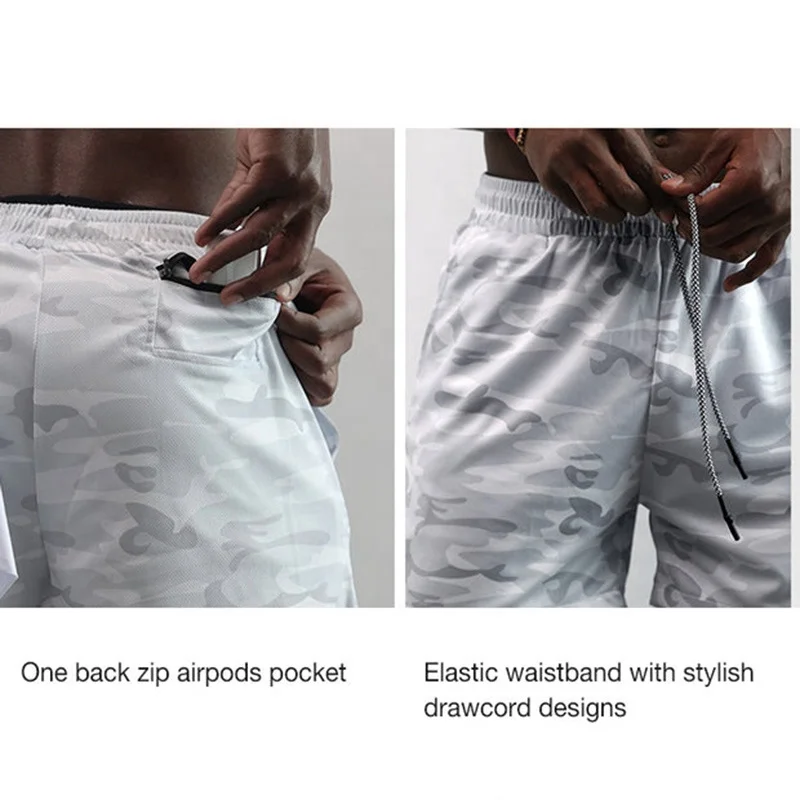 Anime IPPO Print 2 in 1 Compression Shorts for Men Athletic Performance Gym Shorts with Pockets Quick Dry Fitness Workout Boxing