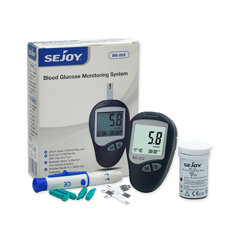 Sejoy Medical Devices for Home Glucometro Digital With Lancets for Diabetics