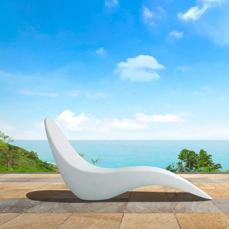Factory Price Outdoor Furniture Swimming Pool Sunbed Lounger Chair Lounger  Plastic Pool Sun Lounge Chairs