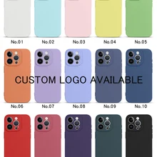 Silicone Slim Mobile Phone Case for iPhone 17 air 16 15 14 13 Pro Max Wireless Charging Shockproof Waterproof Case Cover Custom