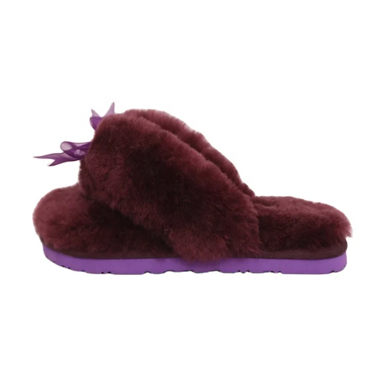 High quality factory direct sale for women real sheepskin slippers