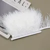 Garniture en plumes d'autruche, longueur des cheveux 8-10 cm